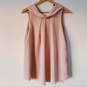 Ellen Tracy Flirty Neck Tie Top